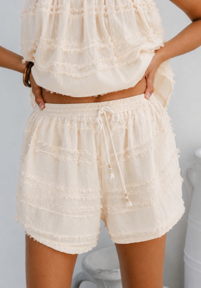 CABO Dreamtime Fray Shorts - Papaya Whip