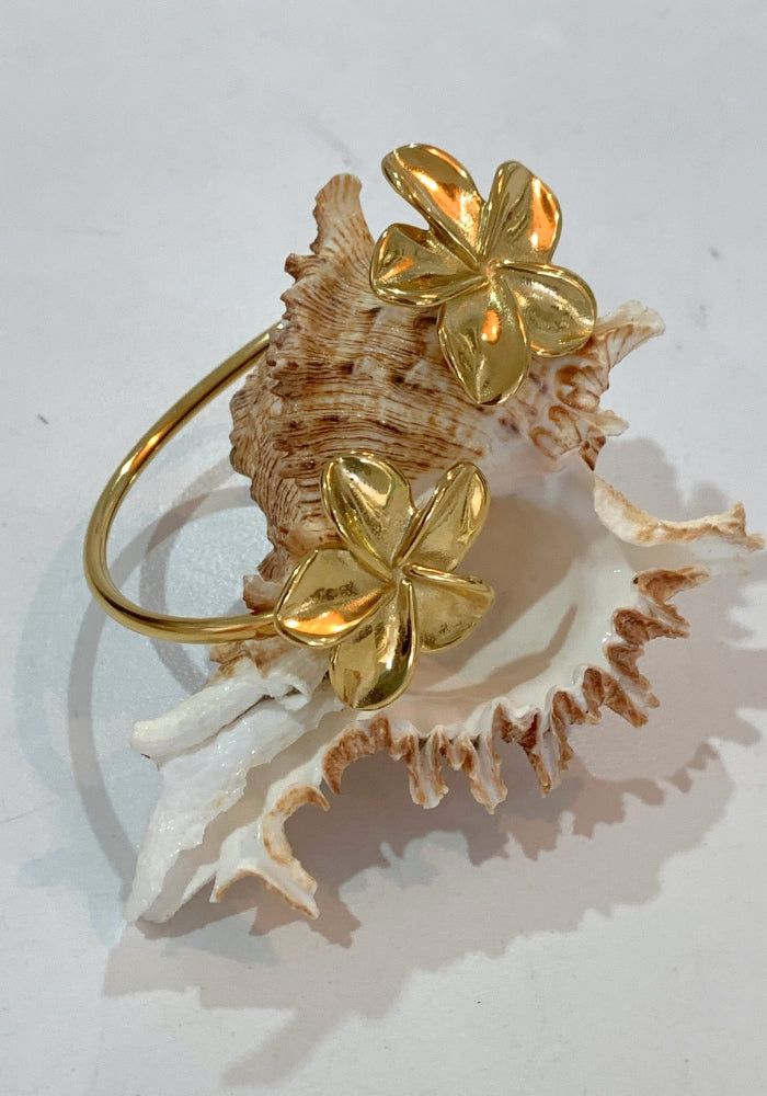Frangipani Gold Cuff