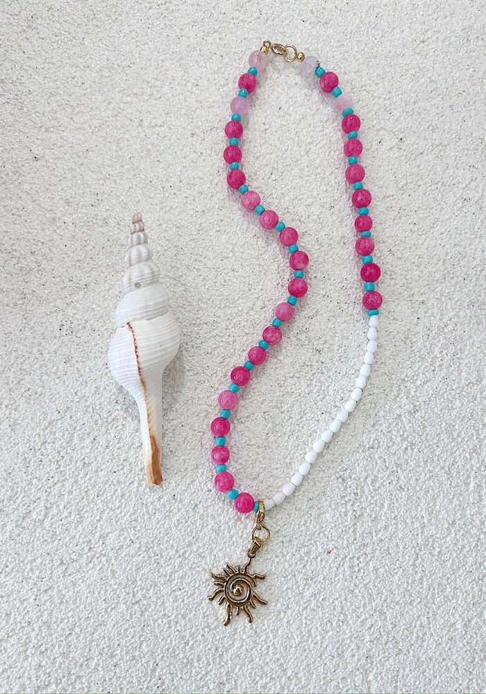 CABO GYPSY Chunky Beaded Necklace - Sun