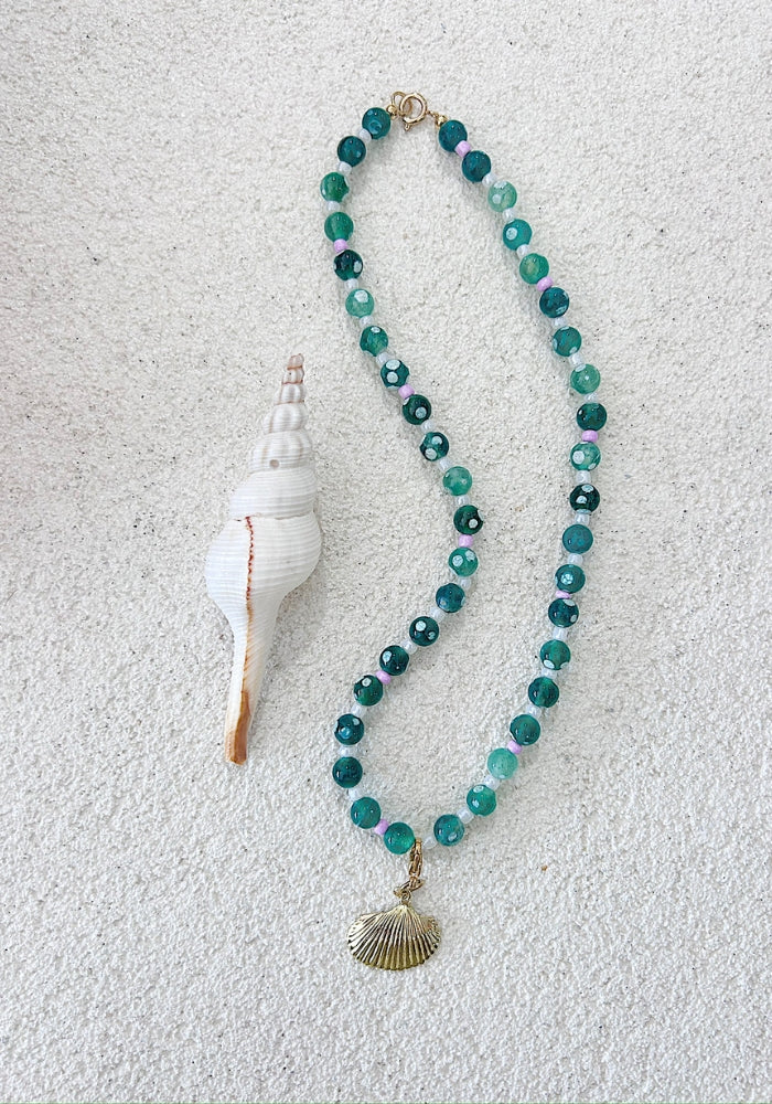 CABO GYPSY Chunky Beaded Necklace - Shell