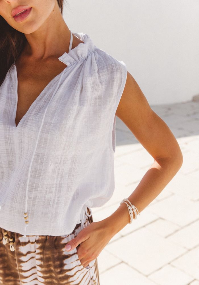 CABO SUMMER STATE OF MIND Isola Frill Blouse
