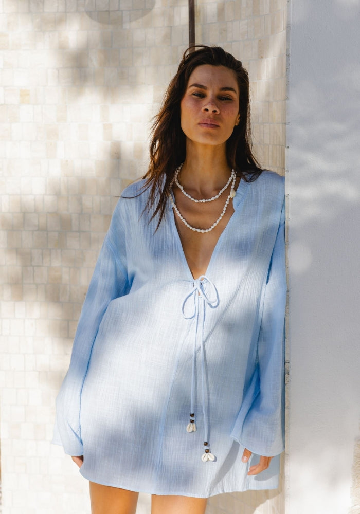 CABO Mana Beach Tunic - Bondi Blue