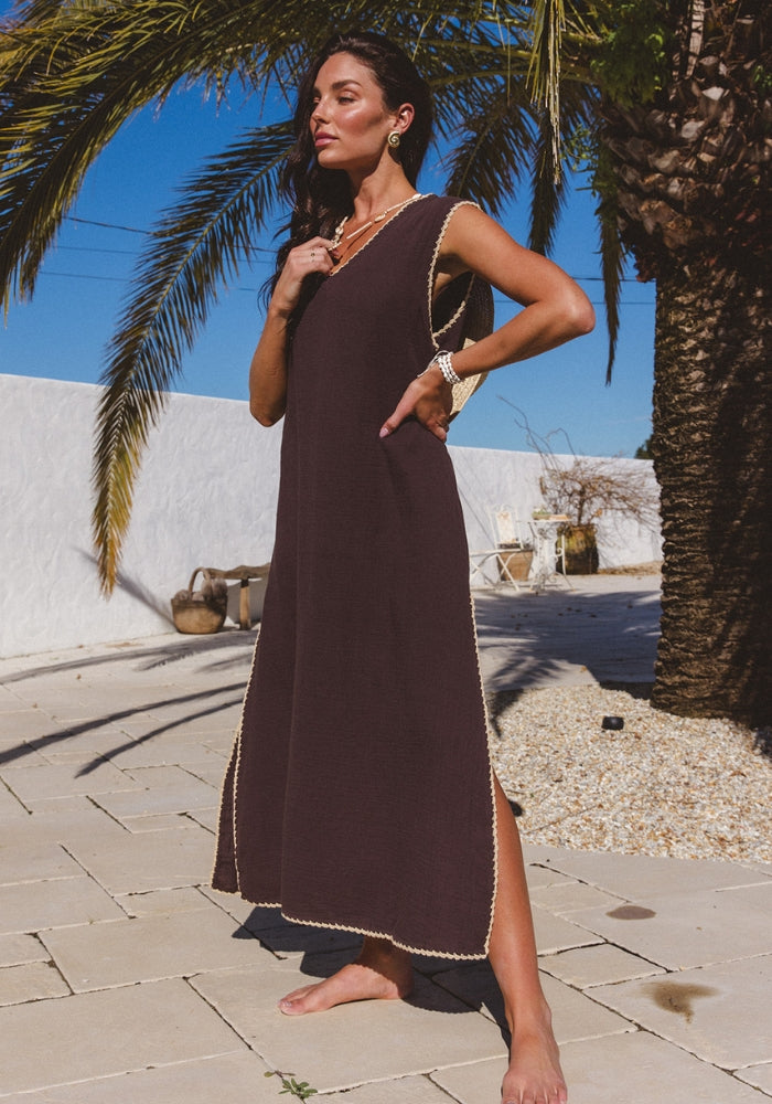 CABO  Paloma Dress - Espresso