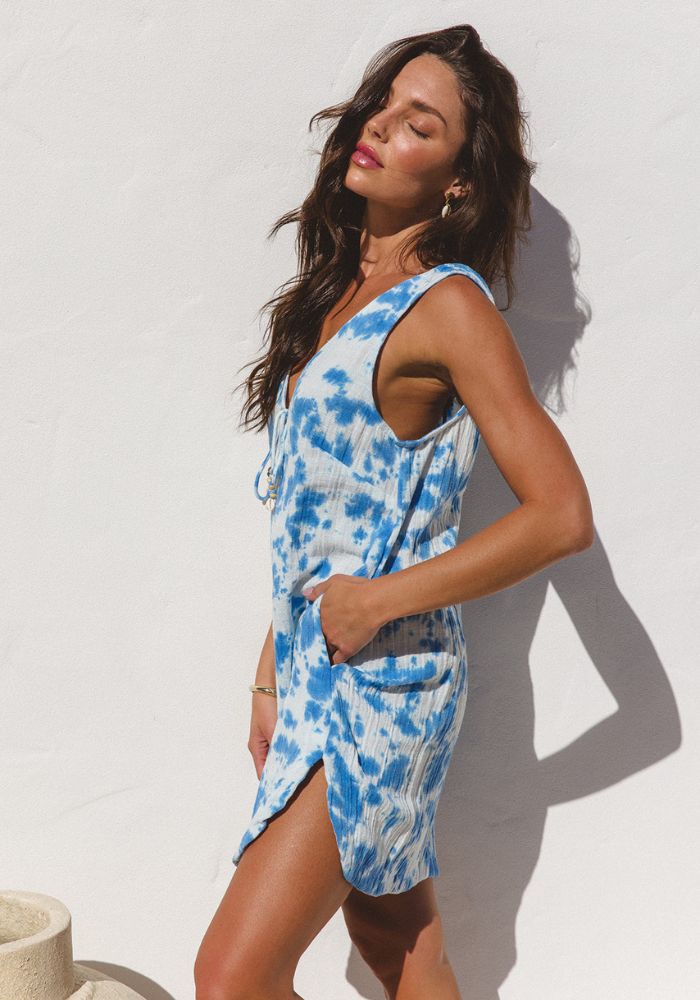 CABO Paros Mini Dress - Ocean