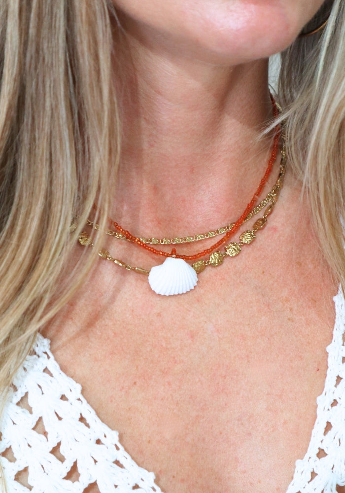 Sunray Venus Necklace - Rust