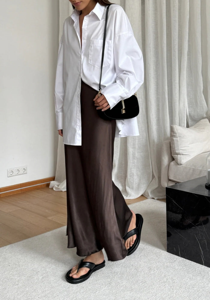 CHARLI Sasha Skirt - Dark Espresso