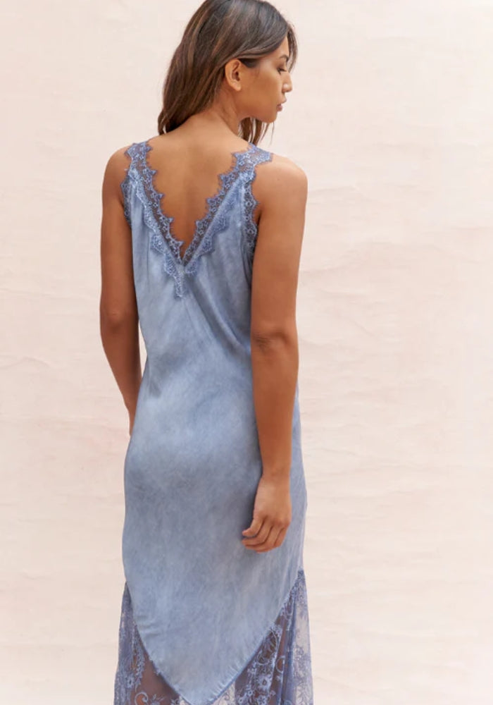 CHARLI Solange Slip Dress - Washed Blue