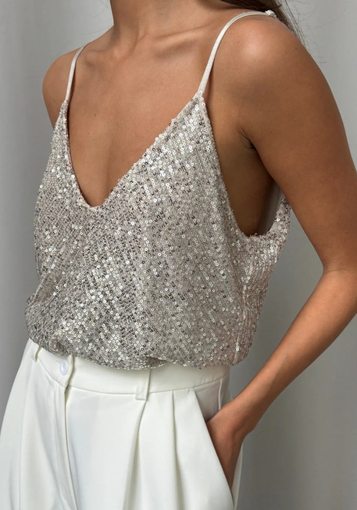 CHARLI Sienna Sequin Cami