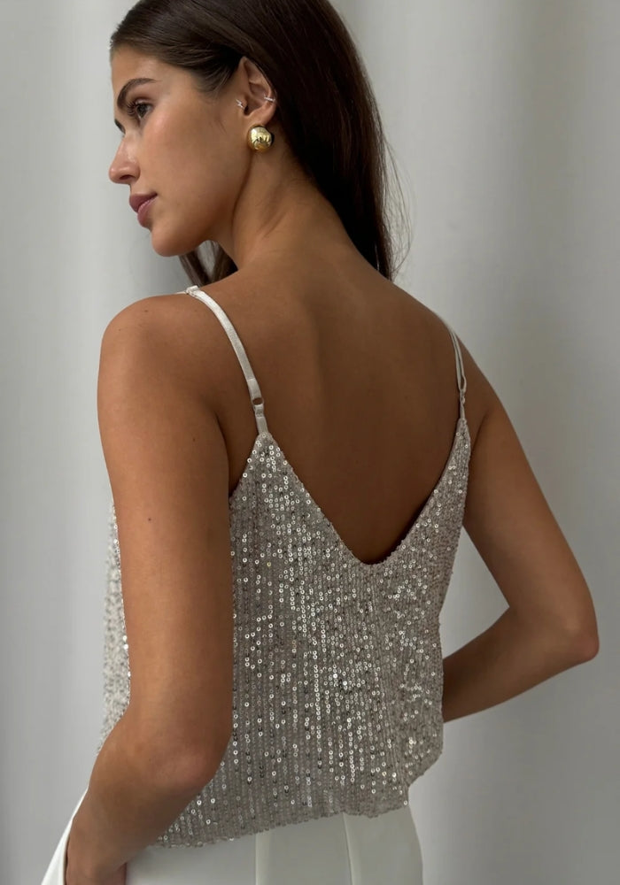 CHARLI Sienna Sequin Cami