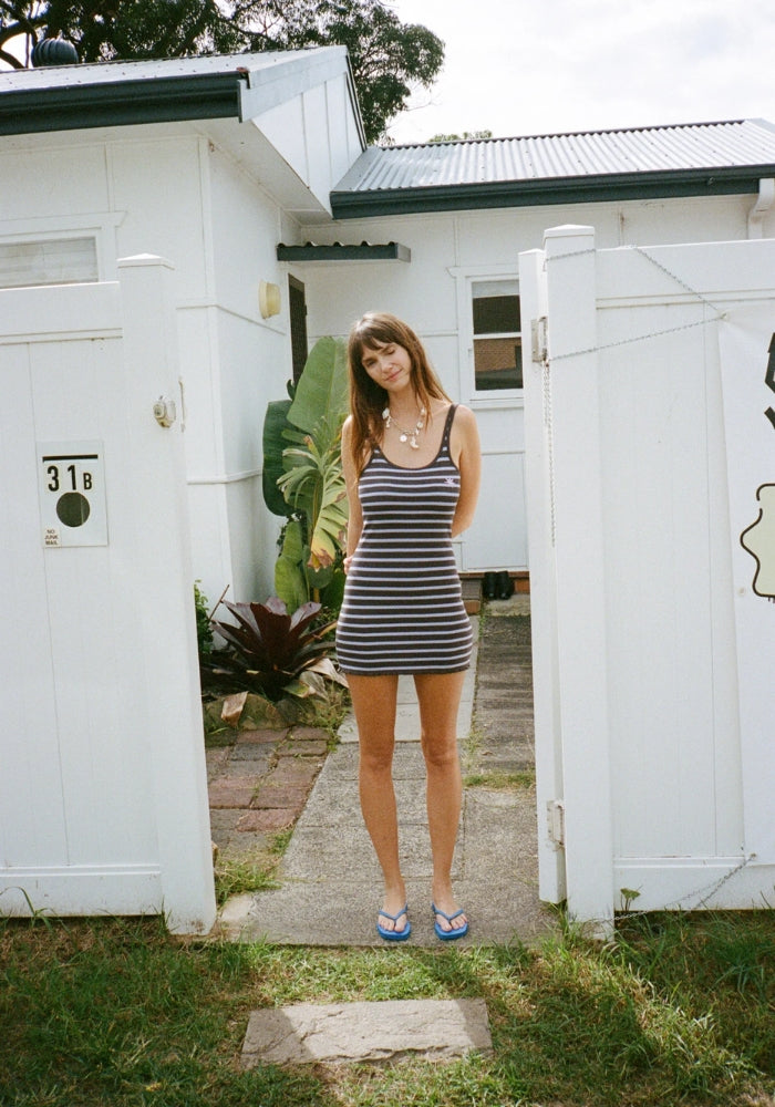 CIAO CIAO Berry Striper Mini Dress