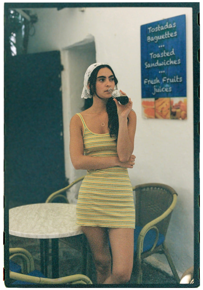 CIAO CIAO Lemon Striper Mini Dress