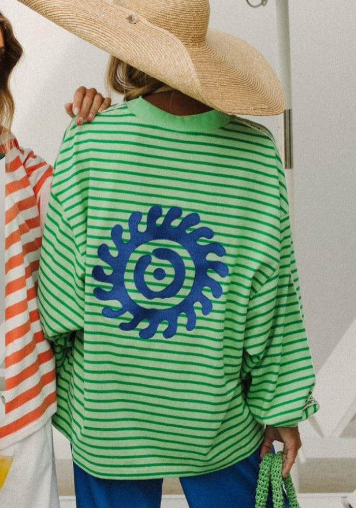 CRACKER DAY CLUB Nautical Long Sleeve Tee - Shamrock