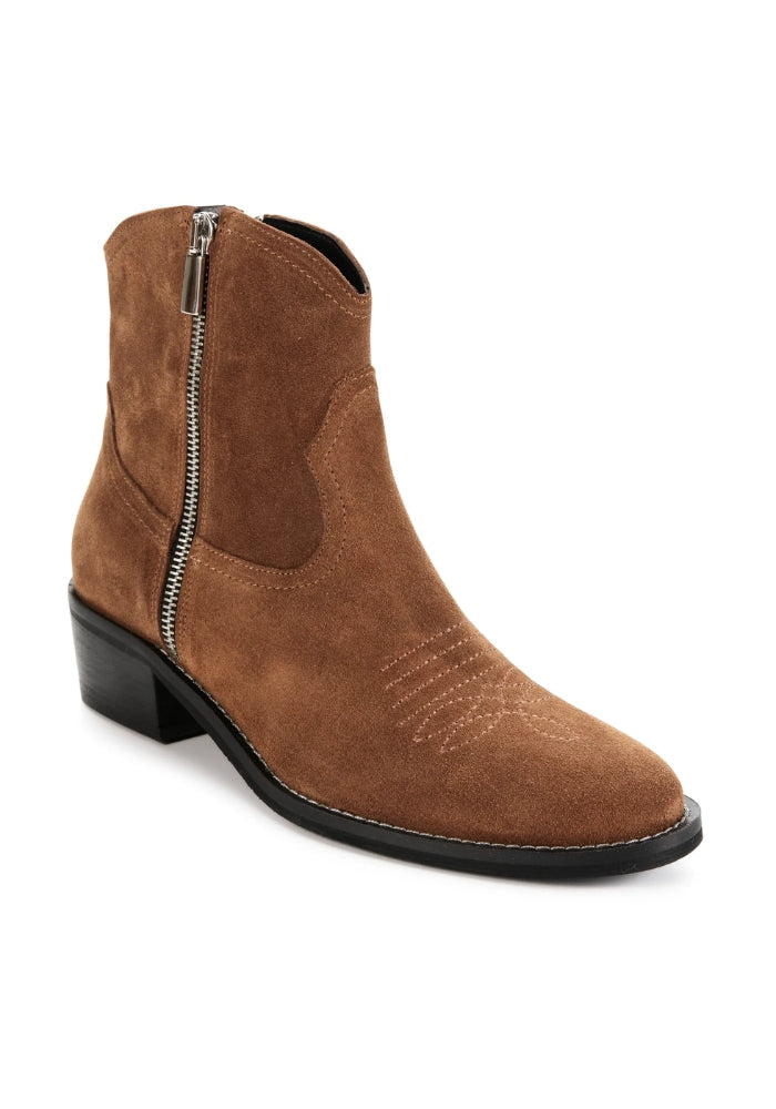 ESTILO EMPORIO Morgan Boot Suede - Cognac Suede