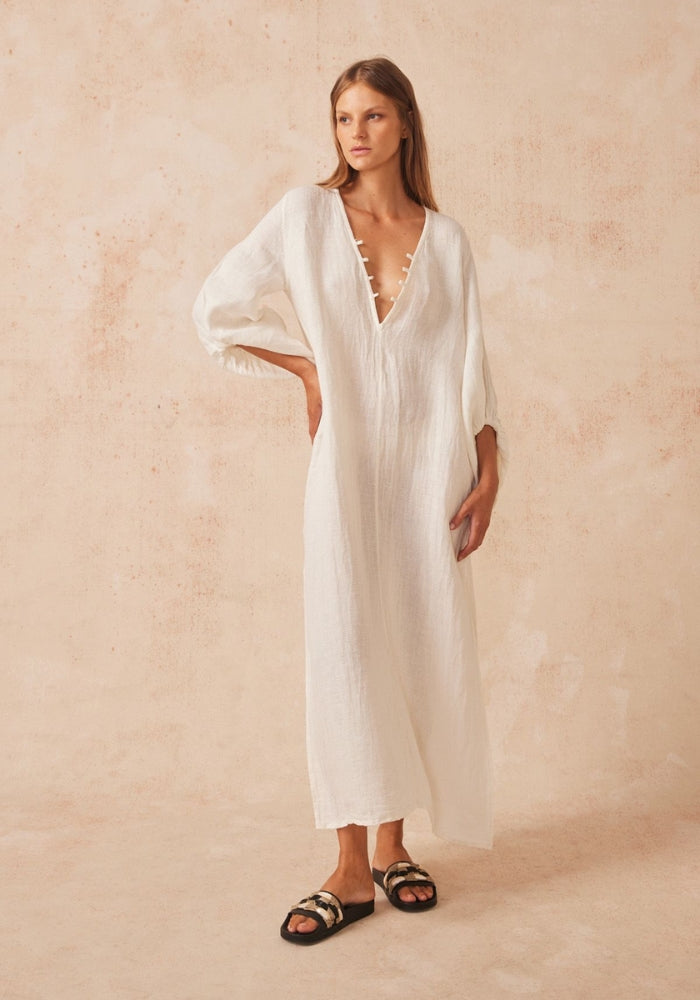 Alia Maxi Dress - Brasile Panna