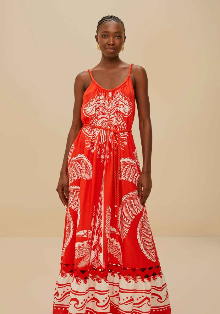 FARM RIO Majestic Coconut Tree maxi dress