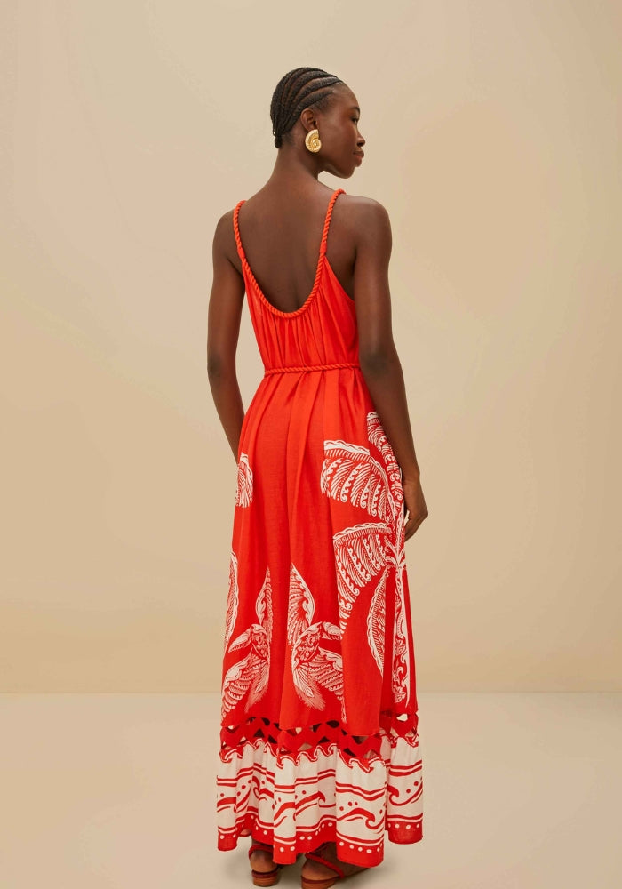 FARM RIO Majestic Coconut Tree maxi dress