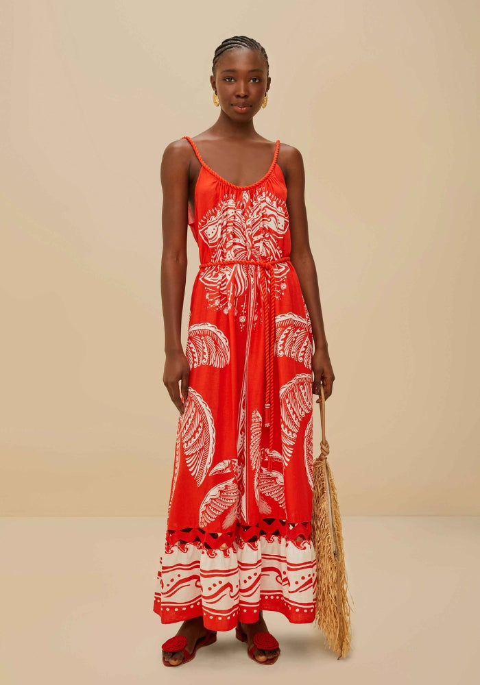 FARM RIO Majestic Coconut Tree maxi dress