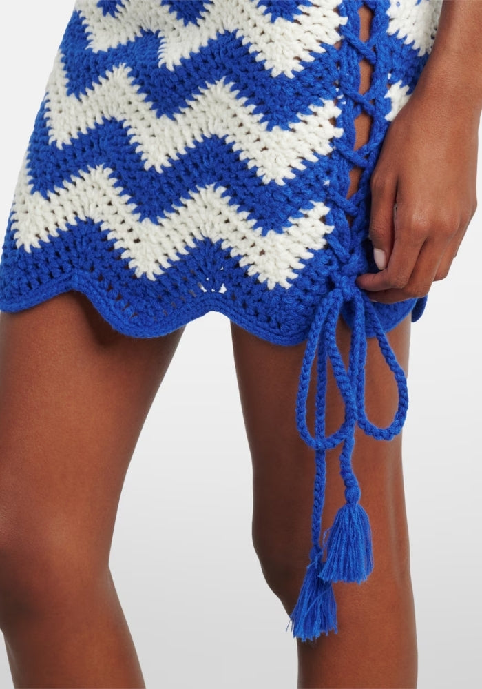 FARM RIO River Nature crochet mini skirt