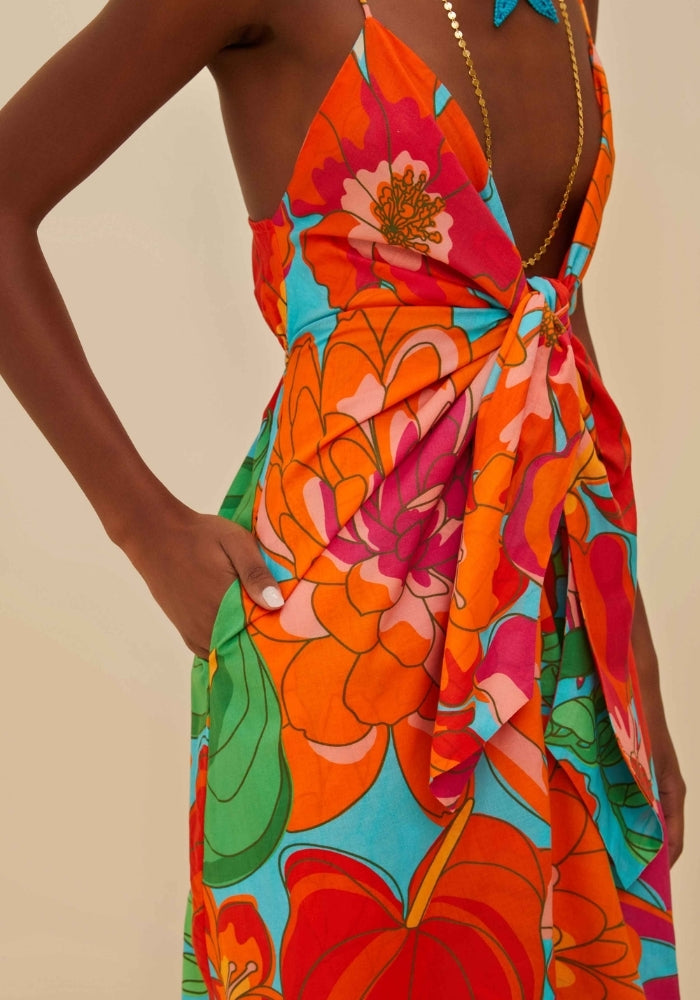 FARM RIO Spring Affair Midi Dress