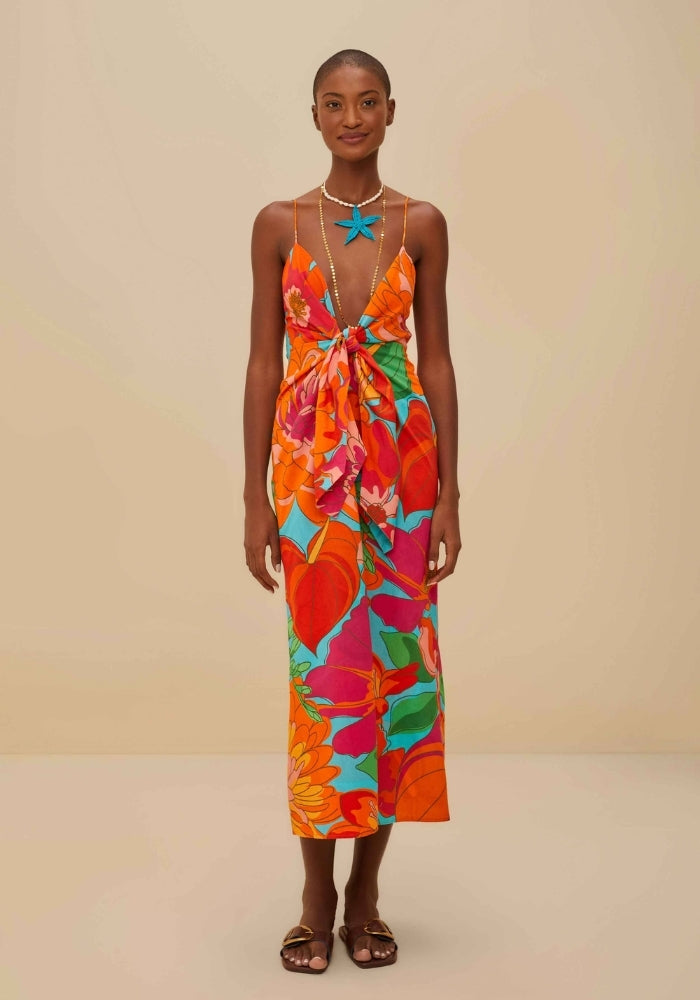 FARM RIO Spring Affair Midi Dress
