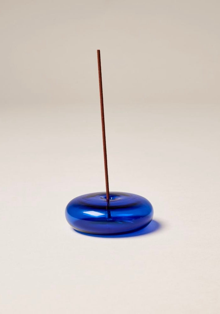 GENTLE HABITS Glass Incense Holder - Cobalt