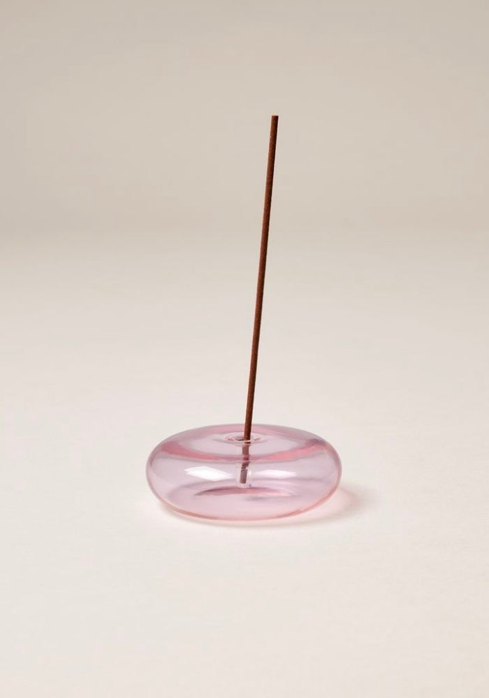 GENTLE HABITS Glass Incense Holder - Pink
