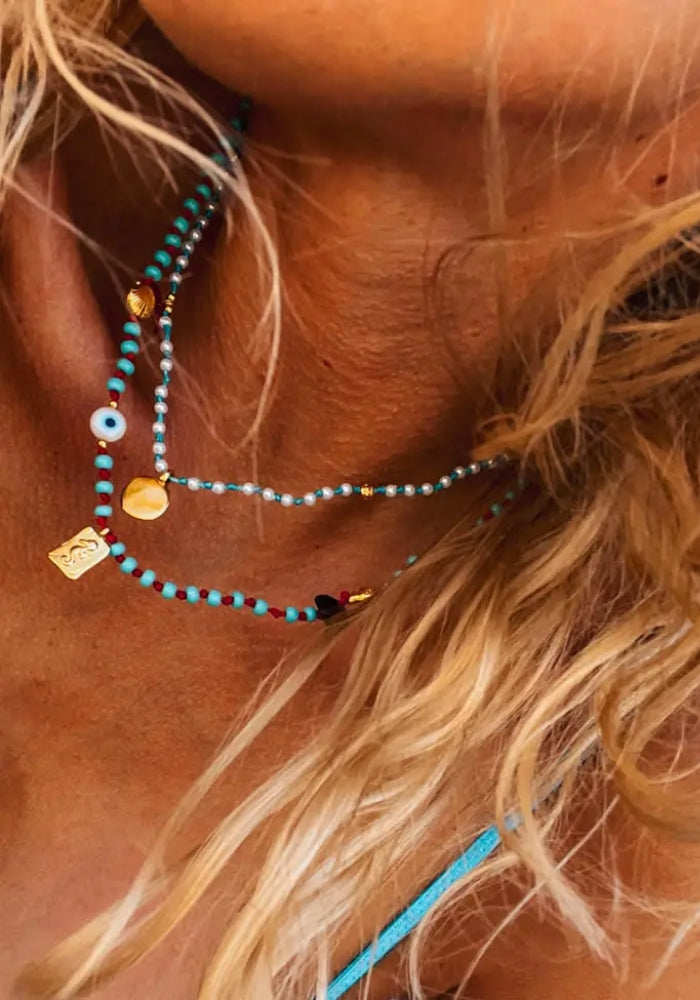 GOUPI Minimalistic Protection Beaded Necklace