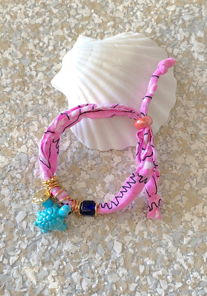 Pink Bandana Bracelet - Ciel Turtle