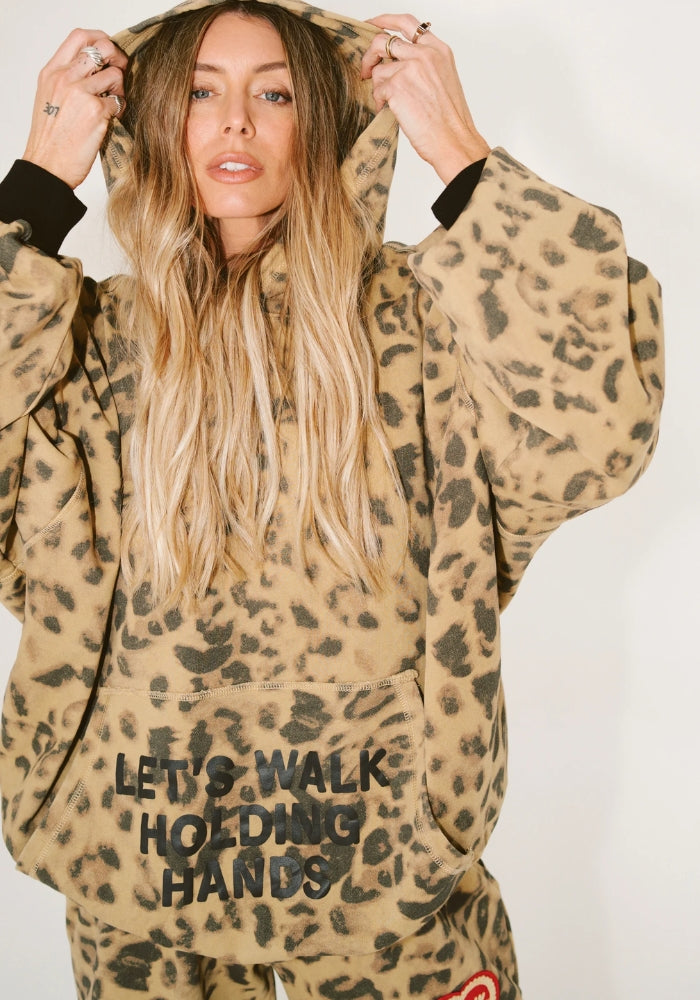 HAPPY LITTLE MOTHER Sorry Mom Hoodie - Leopard