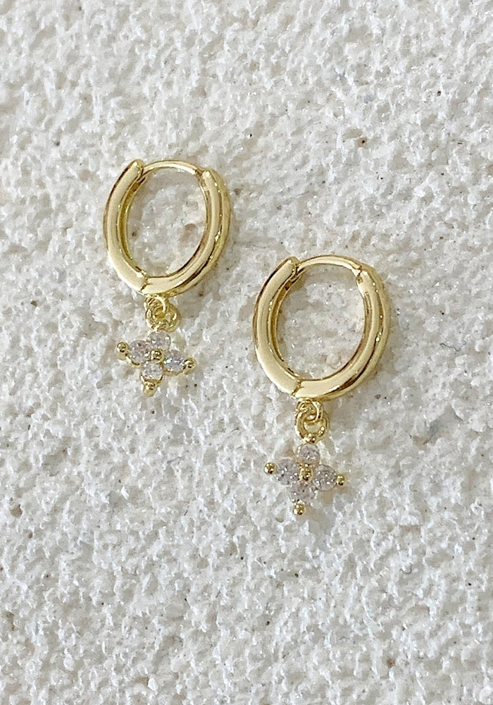HI HO & CO Flower Hoops - Clear