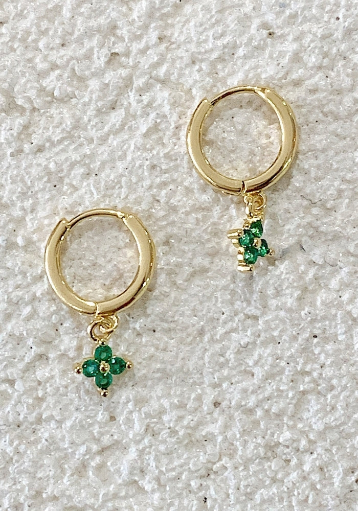 HI HO & CO Flower Hoops - Green