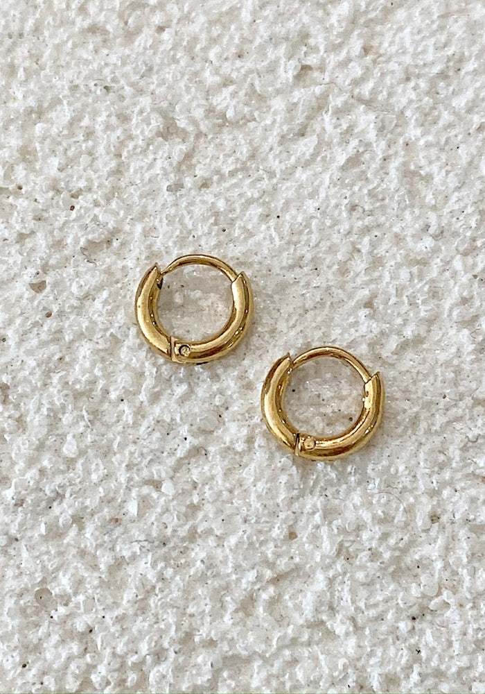 HI HO & CO Small Gold Huggie Earrings  