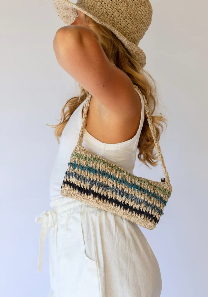 HOBO AND HATCH Tully Shoulder Bag - Tide Stripe