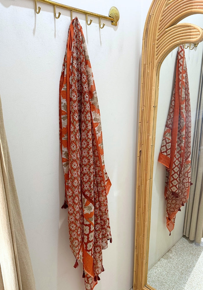 HOLIDAY Stella Sarong Scarf - Rust