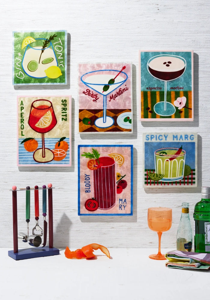 JONES AND CO Happy Hour Espresso Tile