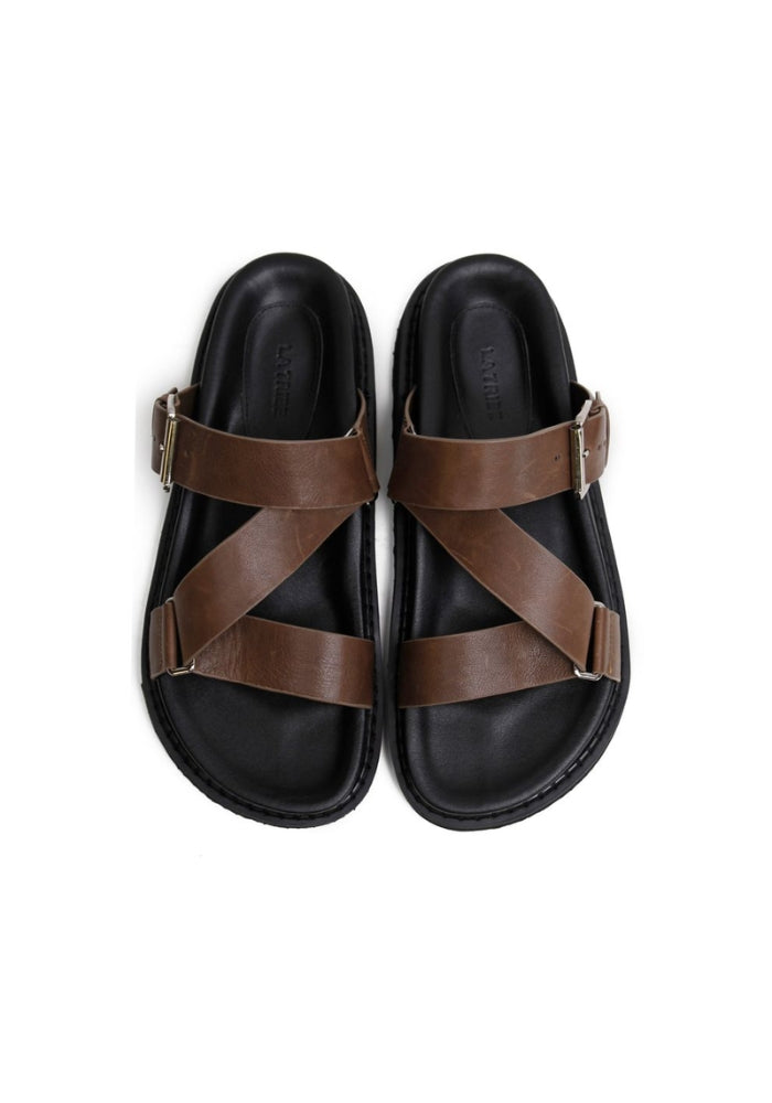 LA TRIBE Aki Slides - Brown Khaki
