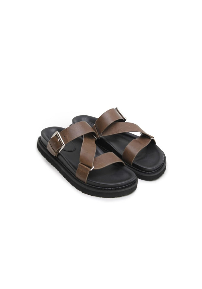 LA TRIBE Aki Slides - Brown Khaki