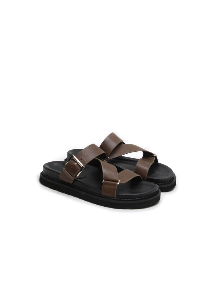 LA TRIBE Aki Slides - Brown Khaki