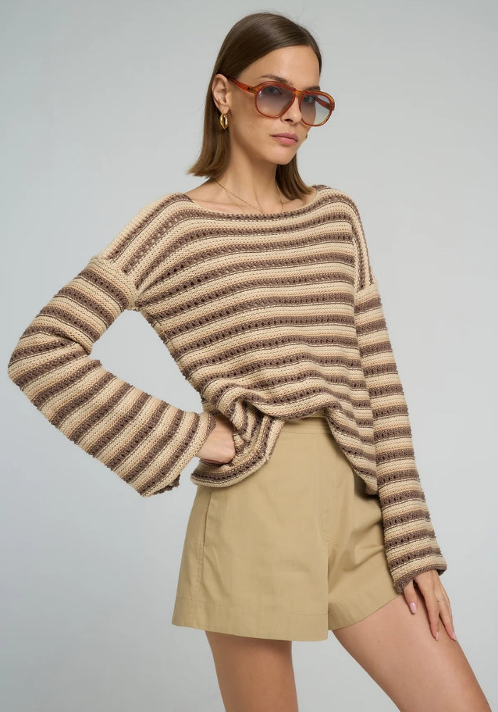 LILYA  Collectiva Stripe Knit Top