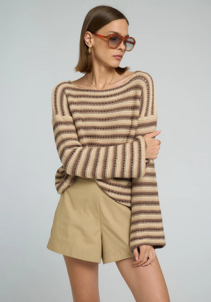 LILYA  Collectiva Stripe Knit Top