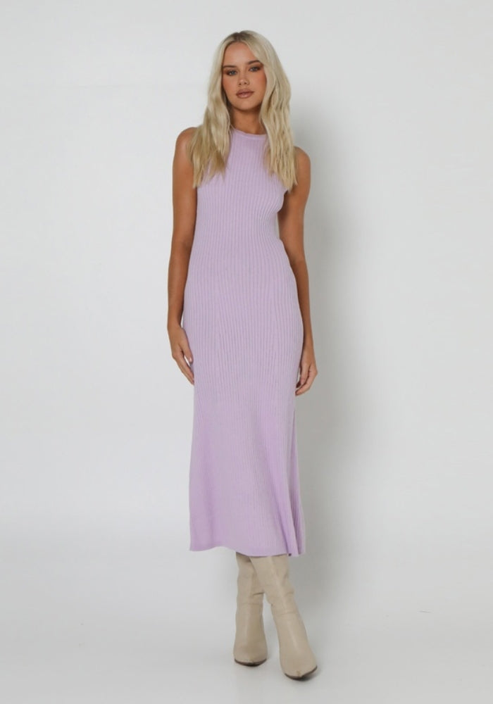 LOST IN LUNAR Brit Knit Dress Lilac