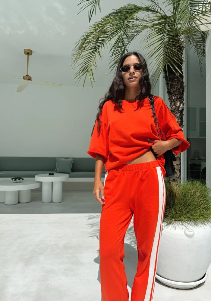 LUNA LANE Mason Tee - Chilli
