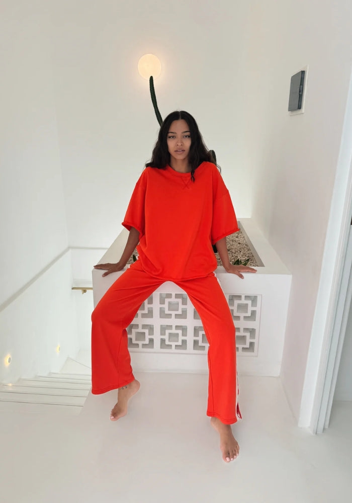 LUNA LANE Mason Tee - Chilli
