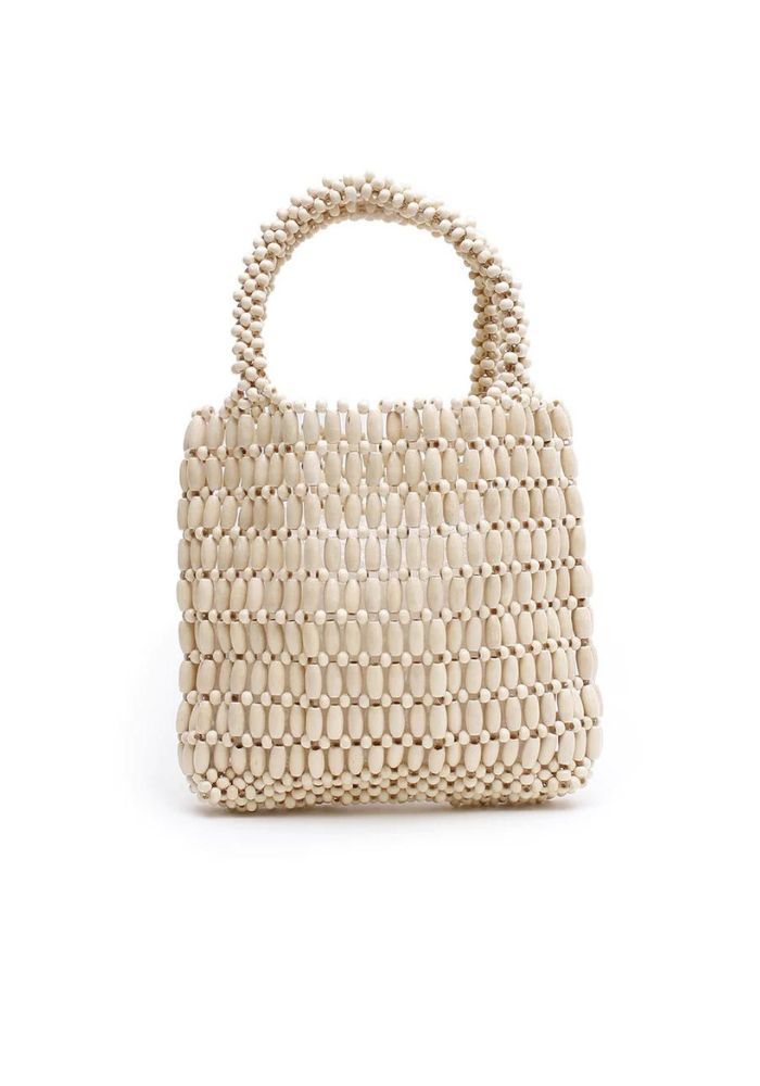 LA Tribe Beaded Bag - Bone