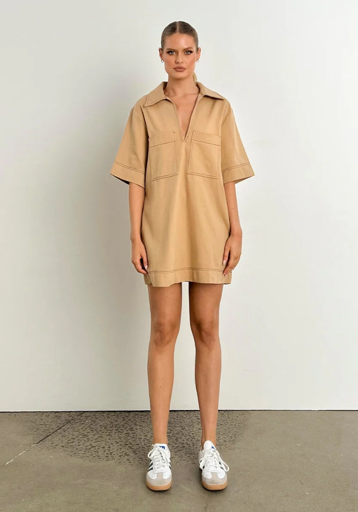 Tara Mini Dress Camel