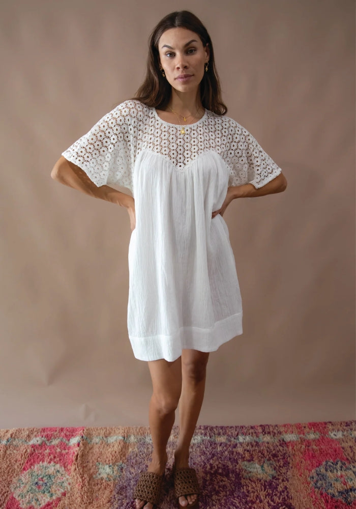  MARIGOLD_MUSTANG Brigette Lace Mini Dress