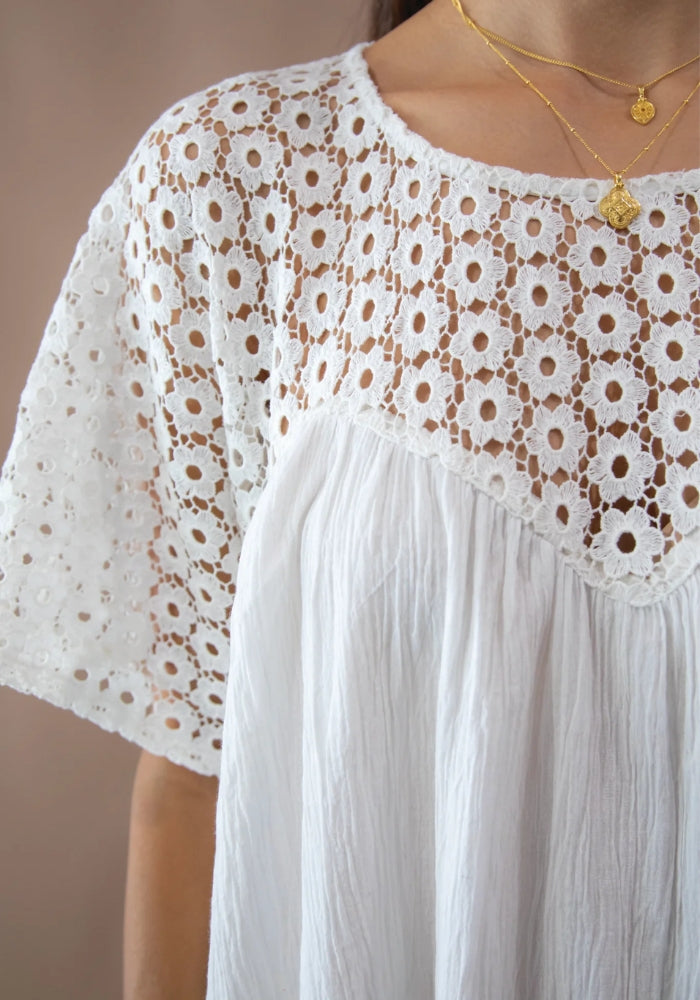  MARIGOLD_MUSTANG Brigette Lace Mini Dress