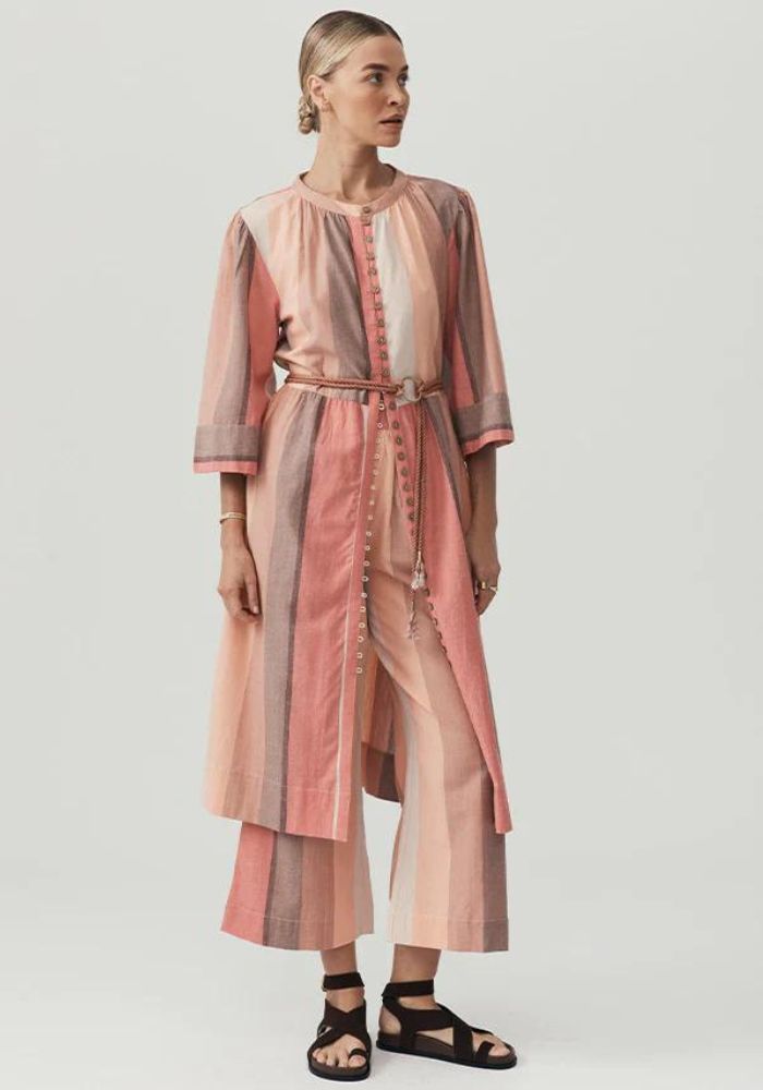 Farah Stripe Midi Dress