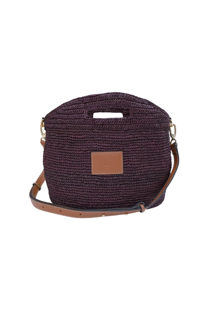 NIM Leather Trimmed Raffia BB - Cocoa