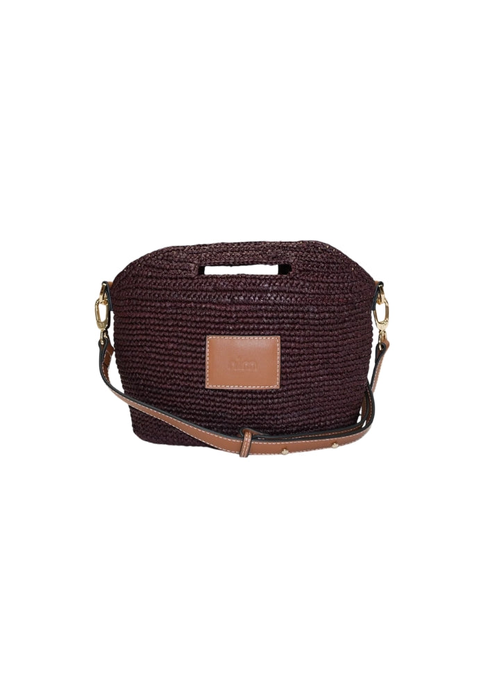 NIM Leather Trimmed Raffia Mini - Cocoa 